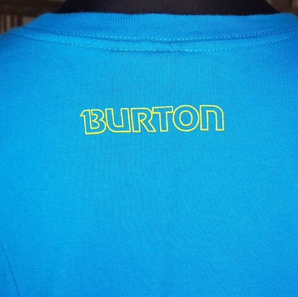 Burton Women's Snowboard Graphic Tee Turquoise Medium - Like New - Picture 6 of 7